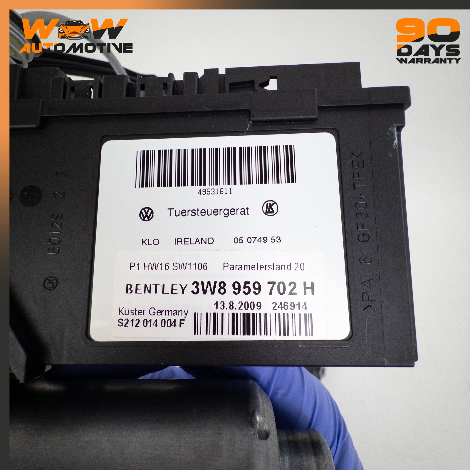 04-17 BENTLEY CONTINENTAL SUPERSPORTS COUPE FRONT RIGHT DOOR REGULATOR MOTOR OE
