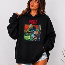 Chamber of Chills Horror Comic, Monster Barber Victim Scene, Vintage Hoodie