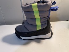 WONDER NATION Toddler Boys Size 6 grey Quilted Winter Boots