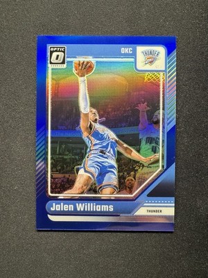 2024-25 Panini Donruss Optic Jalen Williamd Blue Prizm Jersey Match 8/49 #225