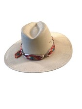 Stone Straw Hat Natural Cowgirl Stone Western Navajo Hat With Ribbon