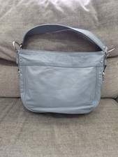 COACH F14707 Zoe Hobo Shoulder Bag Light Blue Sky Smooth Leather  Silver