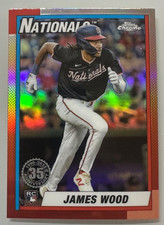 2025 Topps Chrome James Woods RC 1990 35th Anniversary #90CB-15 Nationals