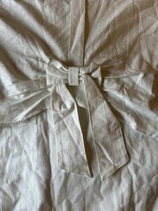 Pottery Barn Kids Evelyn Linen Blend Bow Valance BLACKOUT Curtain 44”x96” READ