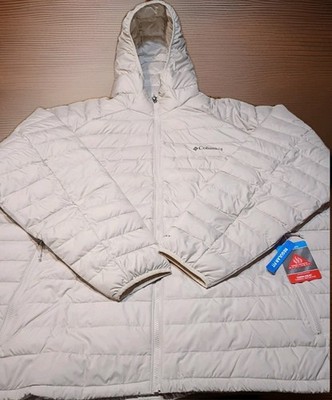 NEW 2025 Columbia Mens White Out Omni Heat Hooded Jacket SZ  3X Dark Stone 