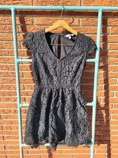 Speechless Little Black Lace Fit & Flare Cocktail Dress Size Small
