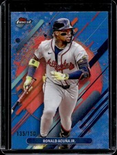 2025 Topps Finest Ronald Acuna Jr. Rare Sky Blue Refractor #/150 Braves
