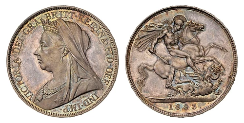GREAT BRITAIN Victoria 1893-LVI AR Crown. NGC PR65. SCBC-3937