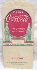 Vintage Coca-Cola "Dry-Server" (Non-Slip) Bottle Bag in Unused Condition, Coke
