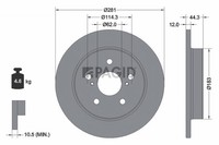 2X Pagid Bremsscheibe Voll Ø281Mm FüR Toyota RAV 4 V _A5_ A5 H5 C-HR NGX1