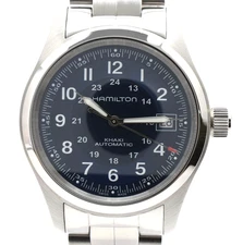【MINT】 Hamilton H70455140  Khaki Field 38MM Blue Dial Steel Men's Watch  JAPAN