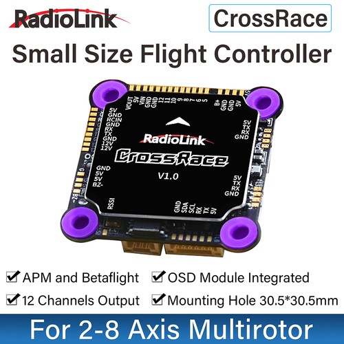Radiolink CrossRace Drone Flight Controller 12CH 4-in-1 ESC Output OSD Module - Picture 1 of 23