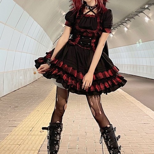 Japanese Women girl Lolita Gothic Suspender jsk dress - Picture 15 of 20