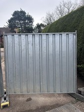 20 X Harris Solid Steel Fencing Panels With Feet And Clips - Job Lot