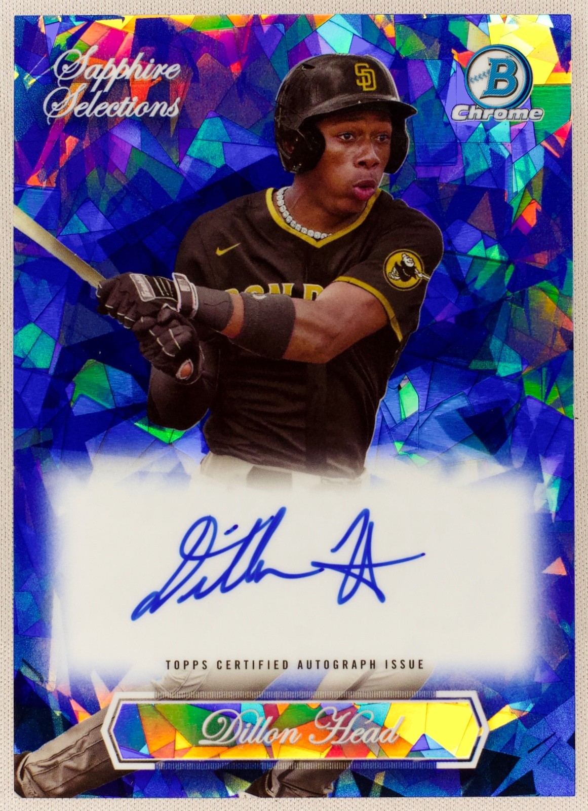 2023 Bowman Chrome Draft Sapphire Selections Auto Dillon Head #SSA-DH Marlins RC