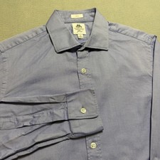 J Crew Thomas Mason Archive Shirt Mens Medium Blue Slim Fit Button Down