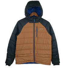 Patagonia Quilted Puffer Hooded Jacket Kids XXL 16-18 Boys Pine Grove Hoody Coat