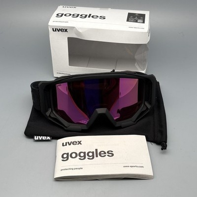 UVEX PYRO FM MOTOCROSSBRILLE MATT SCHWARZ PINK VERSPIEGELT INKL. TASCHE