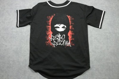 Peso Ploma Baseball Jersey Shirt Mens XL Black LA Dreamz Button Front Graphic