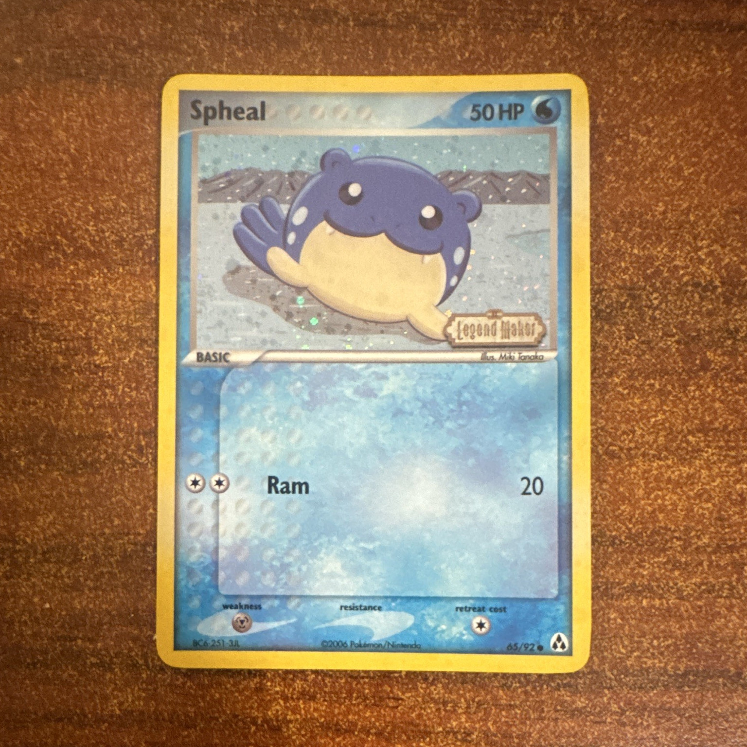The Pokémon Company Spheal EX Legend Maker Reverse Holo 65/92 Common 50 HP 2006