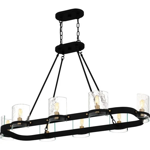 Matte Black  Linear Chandelier from the Gloucester Collection - Picture 3 of 6