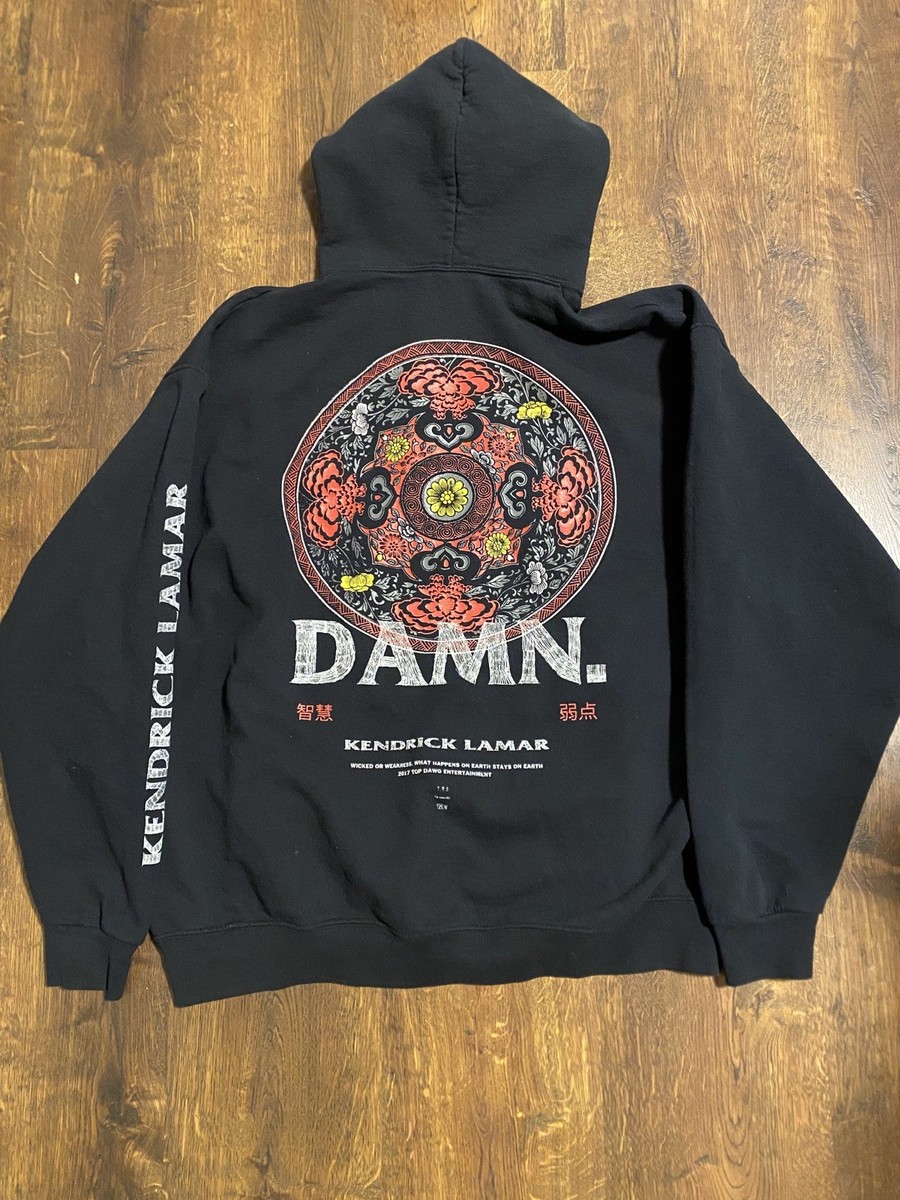 USED Kendrick Lamar DAMN. Tour 2017 フーディ Kendrick Lamar Damn Tour 2017 TDE Hoodie Sweatshirt Size XL Black