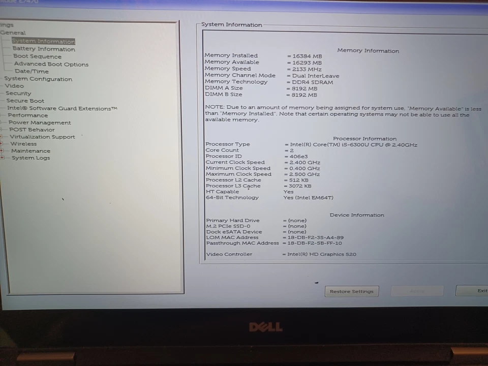 PC Dell Latitude E7470 14" (8 Go, Intel Core i5-6300U, 256 Go SSD) Ordinateur..., photo 2 of 5