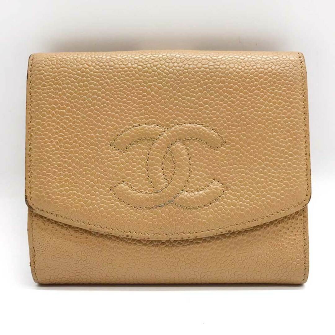 Chanel Caviar Leather Bifold Wallet Pre-Owned B Condition  