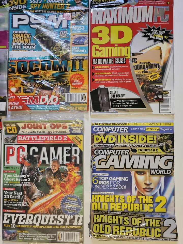 Lot of 9 PC Gamer, PlayStation, PSM, Computer Gaming Magazines w/ Game Discs NEW - Image 3 of 4