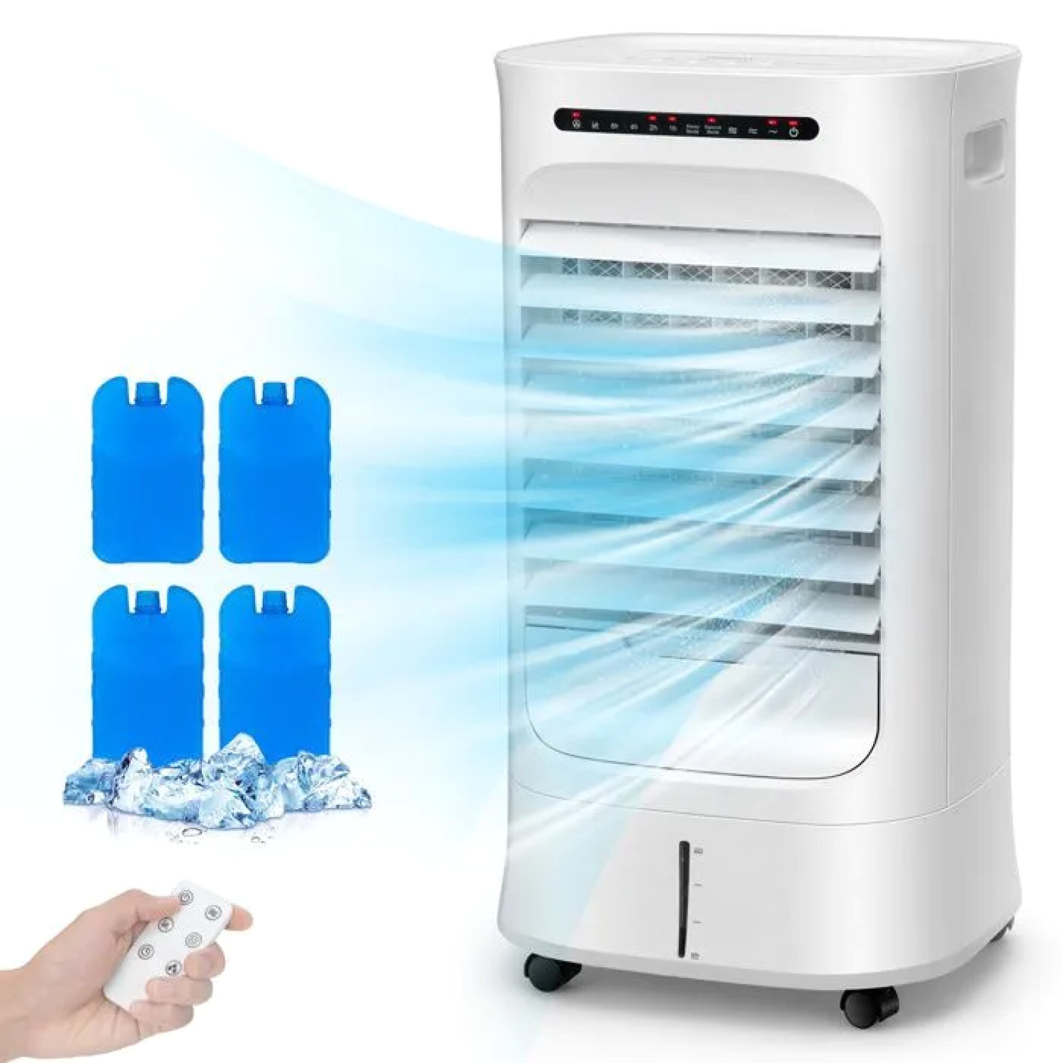 Ventilateur humidificateur 4en1 avec grand réservoir 10L basse consommation