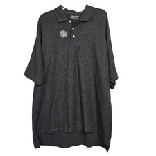St Johns Bay Mens XL Performance Polo Gray NWT See Measurements Minimal Shrink