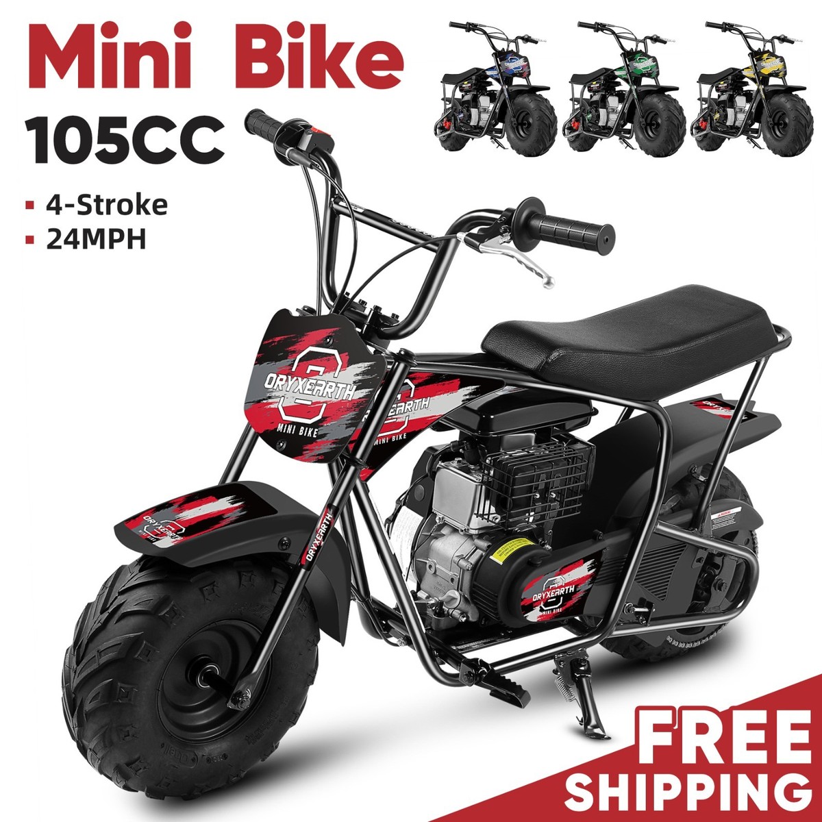 Oryxearth 105CC Mini Dirt Bike, Adult 4-Stroke Gas Powered Off