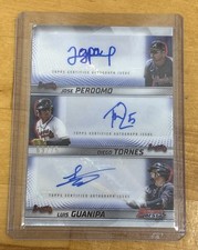 2025 Bowman’s Best Braves Triple Jose Perdomo Diego Tornes Luis Guanipa Auto /75