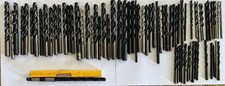 Lot of 70+ Various Size Machinist Drills Made in the USA HHS and Cobalt