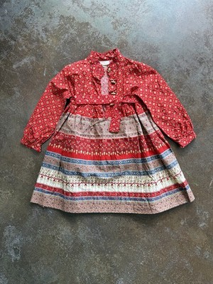 Vintage Char-Lena Toddler Spring Dress Size 10 Prairie Style Pattern made in USA