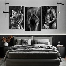 3PCS Black and White Canvas Wall Art Abstract...