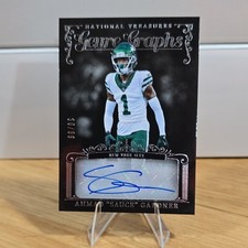 Panini 2025 National Treasures Genre Graphs Autograph Sauce Gardner Jets /99