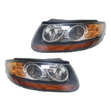 Front Halogen Headlight Assembly Left+Right Side  Hyundai Santa Fe 2007-2012