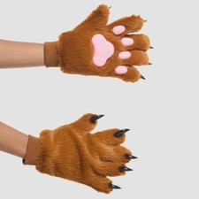 Adult Furry Cosplay Plush Bear Paw Gloves Furry Animal Claw