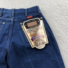 Vintage Wrangler Jeans Womens 12 Fits 29x36 90s Cowboy Cut Blue Denim USA MADE