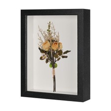 Shadow Box Frame, 7 x 9 Inch Wooden Dried Flower Photo Frame Black