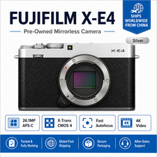Fujifilm X-E4 Mirrorless Digital Camera Body X E4 26.1 Mp Silver 4K Travel