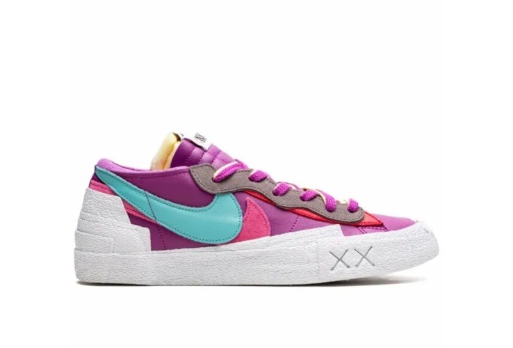 SACAI X NIKE Kaws x sacai x Blazer Basso "Purple Dusk" Uomo Taglia 6 Pulito.