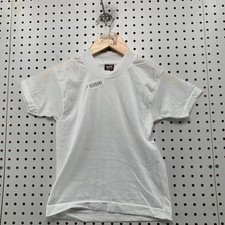 Vintage Fruit of the Loom T Shirt Kids S White 90s Single Stitch Blank USA Made