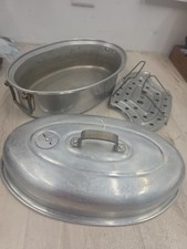 Vintage Mirro 876M Aluminum Roaster Pan with Vented Lid USA Made