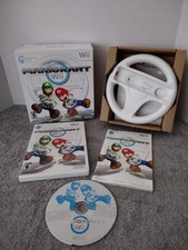 Wii Mario Kart Game W/ Steering Wheel Big Box Bundle (CIB) EXCELLENT Pre Owned