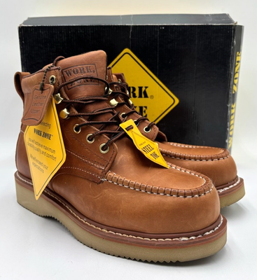 #ad Work Zone S634 COPPER Men#x27;s NEW Steel Toe Work Boot Brown US Size 6.5 $54.99