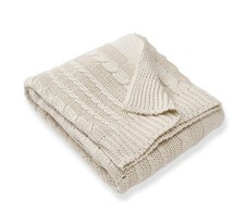 Organic Cotton baby Cable Knit Blanket - Burt s Bees Baby 30 x 40 Inches - oat
