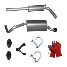 Komplette Auspuff + Anbausatz für Audi A1 VW Polo V 1.2 TSi 8V