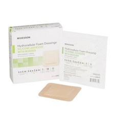 Foam Dressing 4 X 4 Inch With Border Film Backing Silic